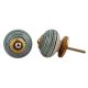 Sage Green Black Striped Knobs